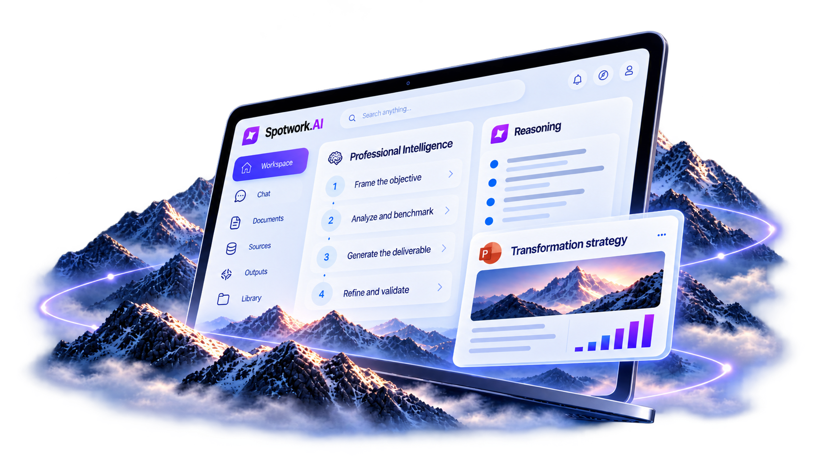Interface de la plateforme professionnelle Spotwork.AI.