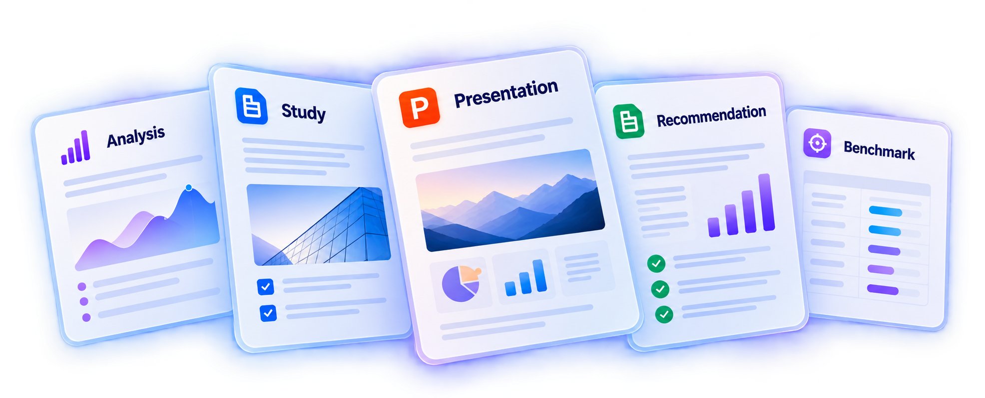 Exemples de livrables professionnels produits avec Spotwork.AI.